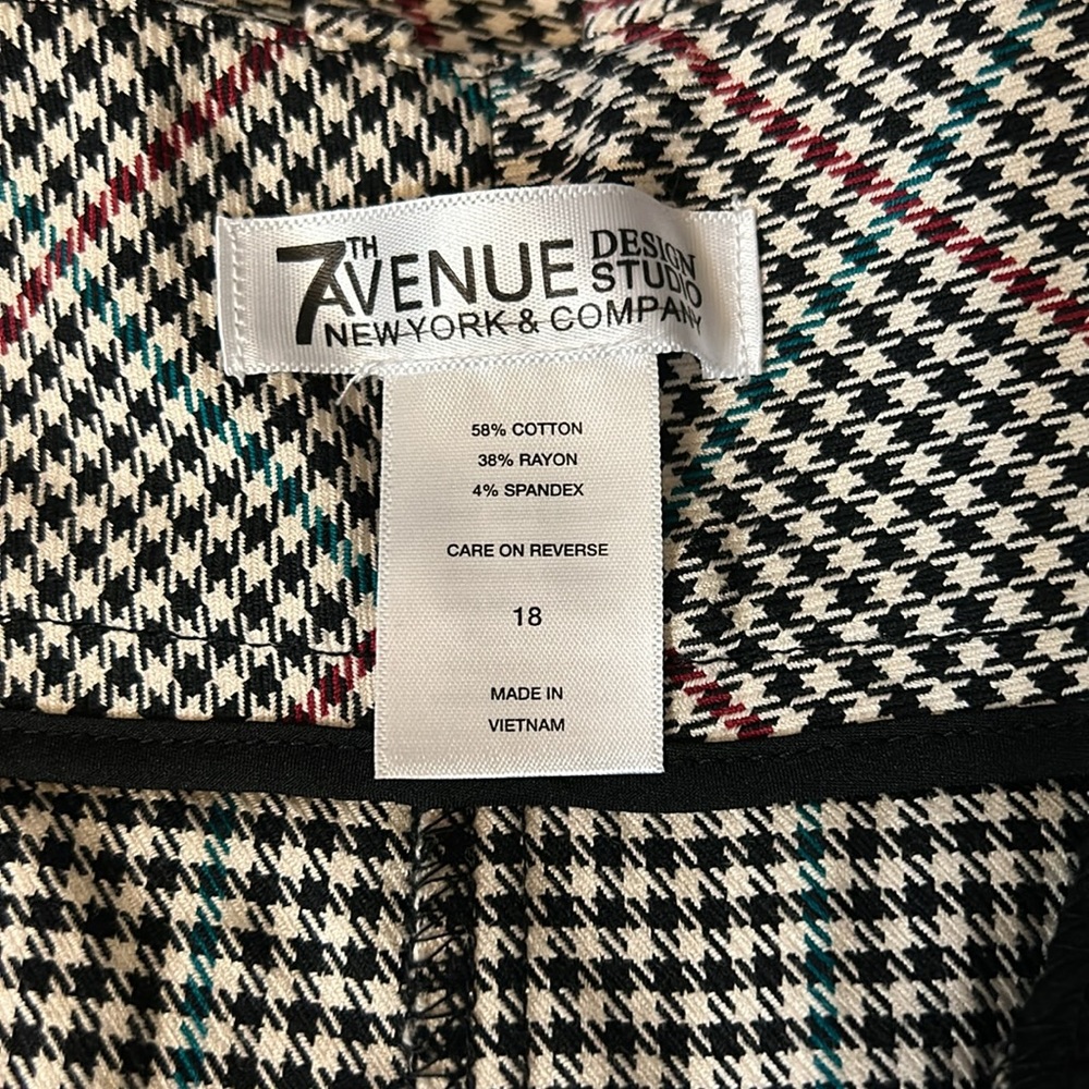 NWT plus size houndstooth pants by 7th Avenue by NY & Co. - Picture 7 of 8